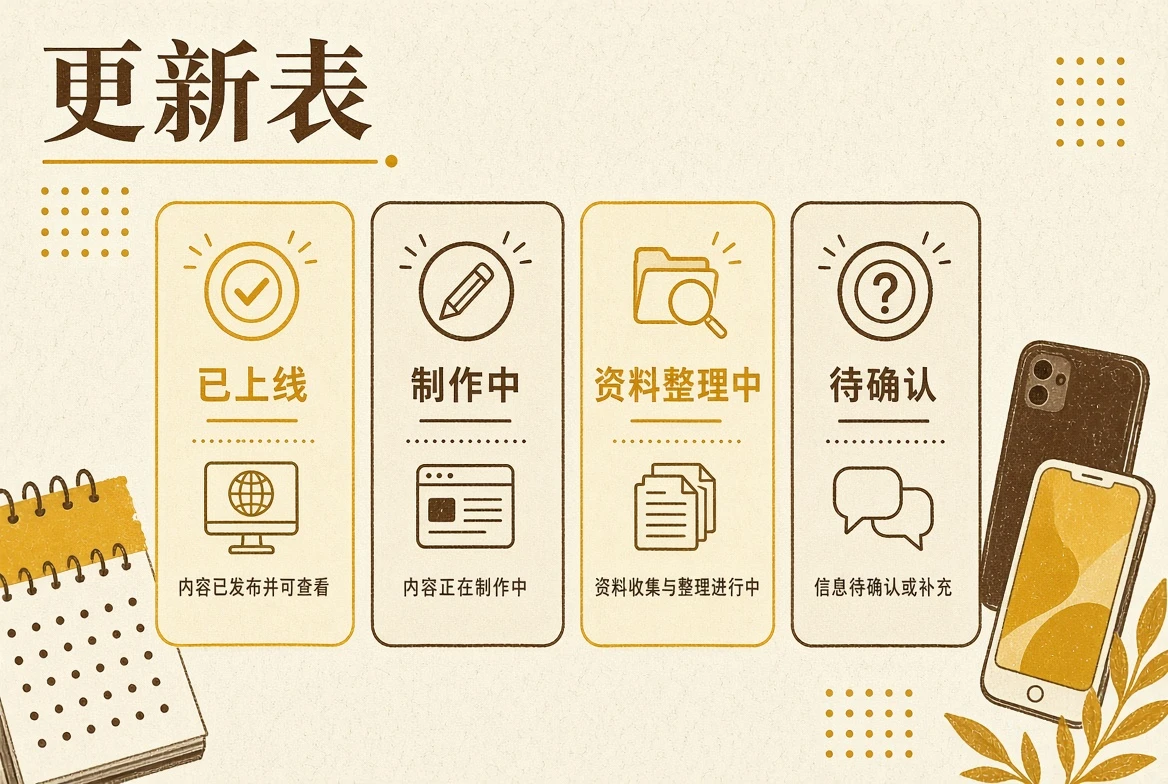 短剧更新表导览图